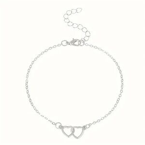 Minimalist ankle heart bracelet